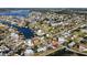 High-angle view of a residential area with canals and waterfront homes at 806 Arlington Rd, Palmetto, FL 34221