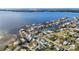 Scenic aerial view showcases the waterfront homes and winding canals of the neighborhood at 806 Arlington Rd, Palmetto, FL 34221