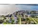 Beautiful aerial view showcasing the waterfront community and stunning views of the bay at 806 Arlington Rd, Palmetto, FL 34221