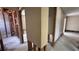 Hallway between rooms allows you to see the remodel that awaits in this space at 806 Arlington Rd, Palmetto, FL 34221