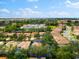 Aerial view of single-Gathering home nestled in a residential neighborhood at 108 Corte Del Rosa, Venice, FL 34285