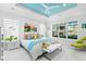 Spacious bedroom with a comfortable bed and large windows at 15407 Castle Park Ter, Lakewood Ranch, FL 34202