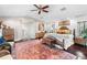 Large main bedroom with high ceilings, ceiling fan, and ample natural light at 1656 Hillview St, Sarasota, FL 34239