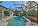 Inviting screened pool and patio; perfect for relaxation at 2077 Apalachee Ln, Nokomis, FL 34275