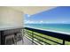 Breathtaking ocean view from balcony with patio furniture at 1055 Gulf Of Mexico Dr # 504, Longboat Key, FL 34228