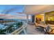 Balcony with breathtaking sunset views of the ocean and surrounding community at 2050 Benjamin Franklin Dr # B603, Sarasota, FL 34236