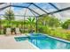 Relax in this screened pool and spa area, perfect for outdoor enjoyment at 4707 Arpino Ct, Bradenton, FL 34211