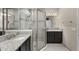 Bathroom with granite vanity and shower at 4905 Avila Lakes Dr, Wimauma, FL 33598