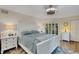 Spacious bedroom with a king-size bed, two nightstands, and access to a private balcony at 6462 Wild Oak Bay Blvd # 247, Bradenton, FL 34210