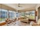 Sunroom with seating area and view of the backyard at 1305 Glen Oaks E Dr # 130, Sarasota, FL 34232