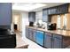 Modern kitchen featuring updated gray cabinetry, countertop appliances and tile flooring at 1416 Glenmere Dr, Brandon, FL 33511