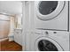 Stackable washer and dryer in convenient laundry closet at 2522 Clubhouse Dr # 204, Sarasota, FL 34232