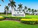 Cresswind Lakewood Ranch entrance sign surrounded by vibrant landscaping and palm trees at 4925 Surfside Cir, Bradenton, FL 34211
