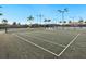 Enjoy a match on this beautifully maintained tennis court with mature landscaping and lighting for night play at 4925 Surfside Cir, Bradenton, FL 34211