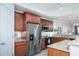Modern kitchen with stainless steel appliances at 7702 Lake Vista Ct # 306, Lakewood Ranch, FL 34202