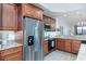 Modern kitchen with stainless steel appliances at 7702 Lake Vista Ct # 306, Lakewood Ranch, FL 34202