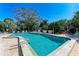 Inviting community pool with surrounding lounge chairs at 141 Wild Palm Dr, Bradenton, FL 34210