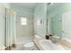 Simple and clean bathroom with tub shower combo and single sink vanity at 1605 21St W Ave, Palmetto, FL 34221