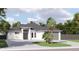 Contemporary home with gray roof, white walls, and palm trees at 18040 Quincy Ave, Port Charlotte, FL 33948