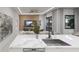Modern kitchen with marble countertops and island at 18040 Quincy Ave, Port Charlotte, FL 33948