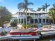 Luxury waterfront home with boat and dock at 2127 Lusitania Dr, Sarasota, FL 34231