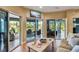 Game room with water views and comfortable seating at 2127 Lusitania Dr, Sarasota, FL 34231