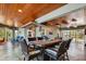 Outdoor dining area with a wet bar and comfortable seating at 2127 Lusitania Dr, Sarasota, FL 34231