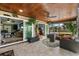 Spacious screened porch offering views of the backyard and pool at 609 Elba Dr, Nokomis, FL 34275