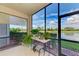 Spacious screened patio with lake and nature views at 7005 River Hammock Dr # 103, Bradenton, FL 34212
