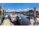 Boat parked at a private dock at 805 Riviera Dunes Way, Palmetto, FL 34221