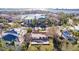 Bird's-eye view of single-story home with pool in upscale neighborhood at 1397 Harbor Dr, Sarasota, FL 34239