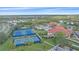 Aerial view of community amenities including tennis and pickleball courts at 1724 Hyssop Loop, North Port, FL 34289