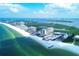 Wide aerial view of waterfront community and coastline at 2110 Benjamin Franklin Dr # 105, Sarasota, FL 34236