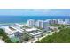 Aerial view of beachfront condos and resort at 2110 Benjamin Franklin Dr # 105, Sarasota, FL 34236