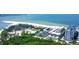 Aerial view of beachfront property and surrounding area at 2110 Benjamin Franklin Dr # 105, Sarasota, FL 34236