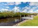 Private dock with water access in a lush, natural setting at 2506 41St E St, Bradenton, FL 34208