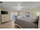 Main bedroom with water views and private access to deck at 4528 106Th W St, Bradenton, FL 34210