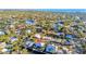 Scenic aerial shot of the home and waterfront community with canal access at 521 Cummings St, Sarasota, FL 34242