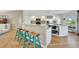 Modern kitchen design with counter seating at 521 Cummings St, Sarasota, FL 34242