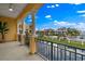 Spacious balcony with scenic views and a pond at 6418 Margarita Shores Ln, Apollo Beach, FL 33572