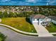 Aerial view of a vacant lot with nearby houses at 7404 Mill Hopper Ct, Palmetto, FL 34221
