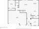Floorplan showing layout of the home, including the kitchen, living room, bedroom, bathroom, garage and den at 7404 Mill Hopper Ct, Palmetto, FL 34221