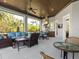 Bright and airy screened patio with comfortable seating and pool views at 8325 Lindrick Ln, Bradenton, FL 34202