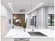 Modern kitchen with marble countertops and island at 12198 Terkelsen Ave, Port Charlotte, FL 33981