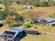 Aerial view of property with home, outbuildings, and surrounding land at 14900 Coker Gully Rd, Myakka City, FL 34251