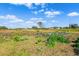 Landscaped garden with various plants and a hay bale at 14900 Coker Gully Rd, Myakka City, FL 34251
