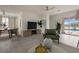 Bright living room with modern furniture and access to a pool at 15145 Spanish Point Dr, Port Charlotte, FL 33981