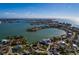 Aerial view of a waterfront home with canal access at 15815 Redington Dr, Redington Beach, FL 33708