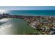Waterfront property aerial view, showcasing the home and surroundings at 15815 Redington Dr, Redington Beach, FL 33708