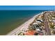Aerial view of beachfront property and neighborhood at 15815 Redington Dr, Redington Beach, FL 33708